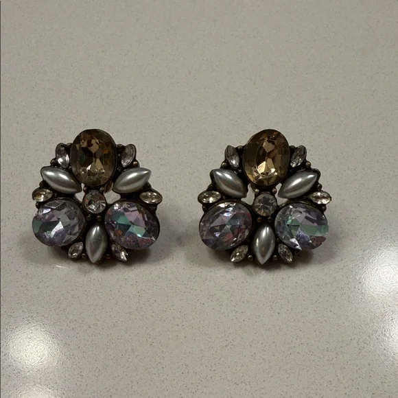 BaubleBar Gold and Silver Statement Earrings - Picture 1 of 3